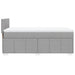 Pat box spring cu saltea, gri deschis, 100x200 cm, textil - WALTI WALTI