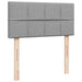 Pat box spring cu saltea, gri deschis, 100x200 cm, textil - WALTI WALTI