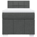Pat box spring cu saltea, gri închis, 100x200 cm, textil - WALTI WALTI