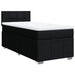 Pat box spring cu saltea, negru, 100x200 cm, textil - WALTI WALTI