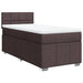 Pat box spring cu saltea, maro închis, 100x200 cm, textil - WALTI WALTI