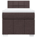 Pat box spring cu saltea, maro închis, 100x200 cm, textil - WALTI WALTI