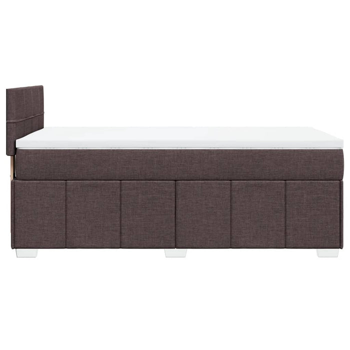 Pat box spring cu saltea, maro închis, 100x200 cm, textil - WALTI WALTI
