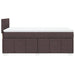 Pat box spring cu saltea, maro închis, 100x200 cm, textil - WALTI WALTI