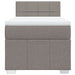 Pat box spring cu saltea, gri taupe, 100x200 cm, textil - WALTI WALTI