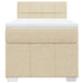 Pat box spring cu saltea, crem, 100x200 cm, textil - WALTI WALTI
