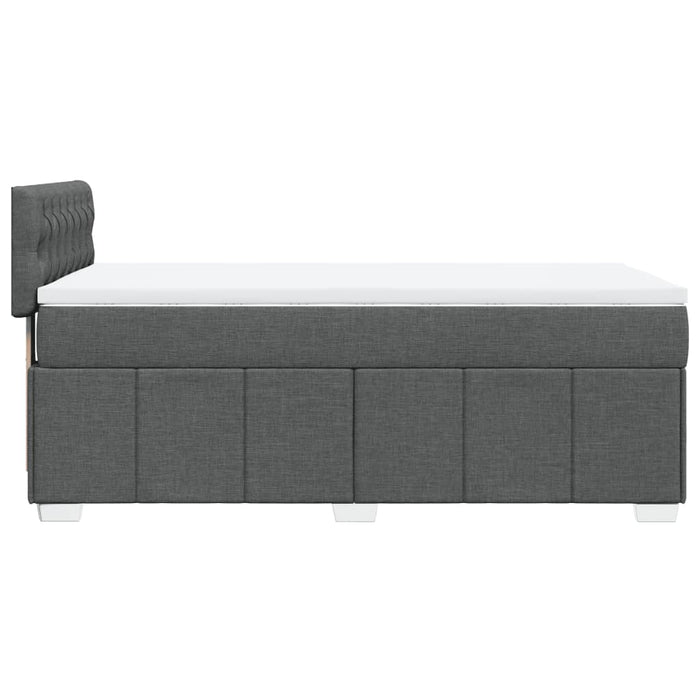 Pat box spring cu saltea, gri închis, 100x200 cm, textil - WALTI WALTI