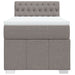 Pat box spring cu saltea, gri taupe, 100x200 cm, textil - WALTI WALTI