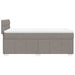 Pat box spring cu saltea, gri taupe, 100x200 cm, textil - WALTI WALTI