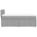 Pat box spring cu saltea, gri deschis, 100x200 cm, textil - WALTI WALTI