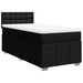 Pat box spring cu saltea, negru, 100x200 cm, textil - WALTI WALTI