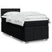 Pat box spring cu saltea, negru, 100x200 cm, textil - WALTI WALTI