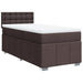 Pat box spring cu saltea, maro închis, 100x200 cm, textil - WALTI WALTI