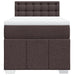 Pat box spring cu saltea, maro închis, 100x200 cm, textil - WALTI WALTI