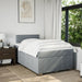 Pat box spring cu saltea, gri deschis, 120x190 cm, textil - WALTI WALTI