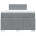 Pat box spring cu saltea, gri deschis, 120x190 cm, textil - WALTI WALTI