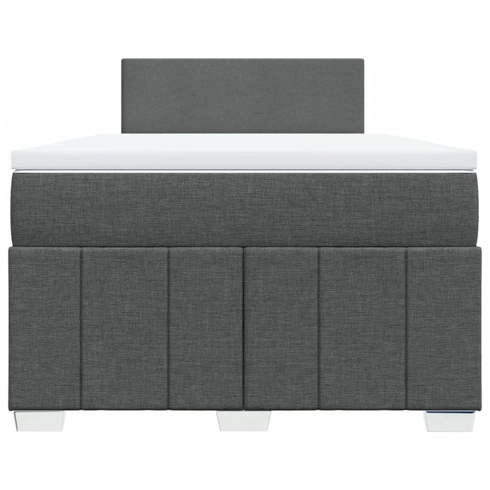 Pat box spring cu saltea, gri închis, 120x190 cm, textil - WALTI WALTI