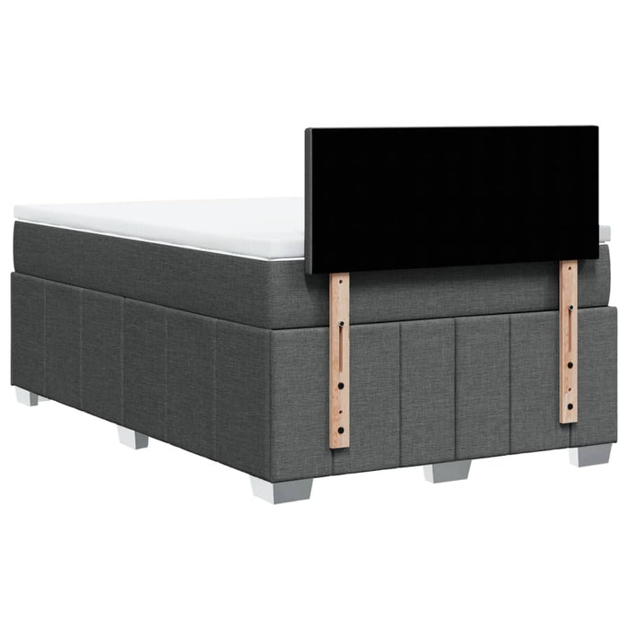 Pat box spring cu saltea, gri închis, 120x190 cm, textil - WALTI WALTI