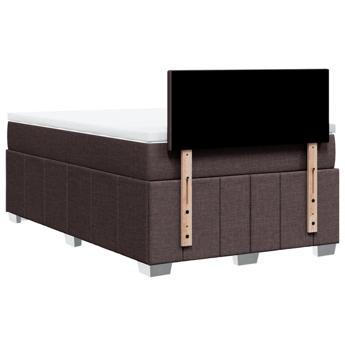 Pat box spring cu saltea, maro închis, 120x190 cm, textil - WALTI WALTI