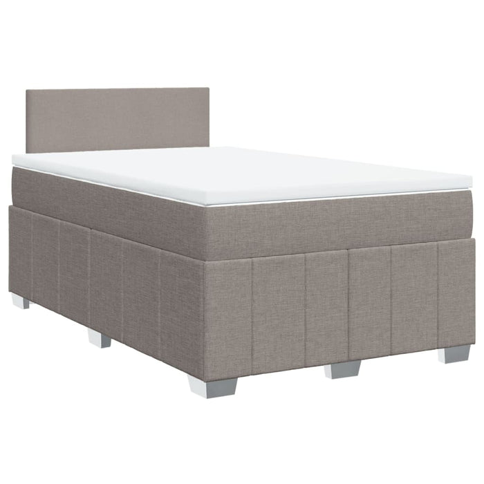 Pat box spring cu saltea, taupe, 120x190 cm material textil - WALTI WALTI