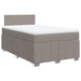 Pat box spring cu saltea, taupe, 120x190 cm material textil - WALTI WALTI