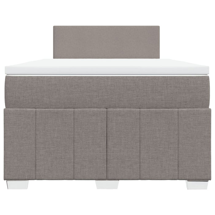 Pat box spring cu saltea, taupe, 120x190 cm material textil - WALTI WALTI