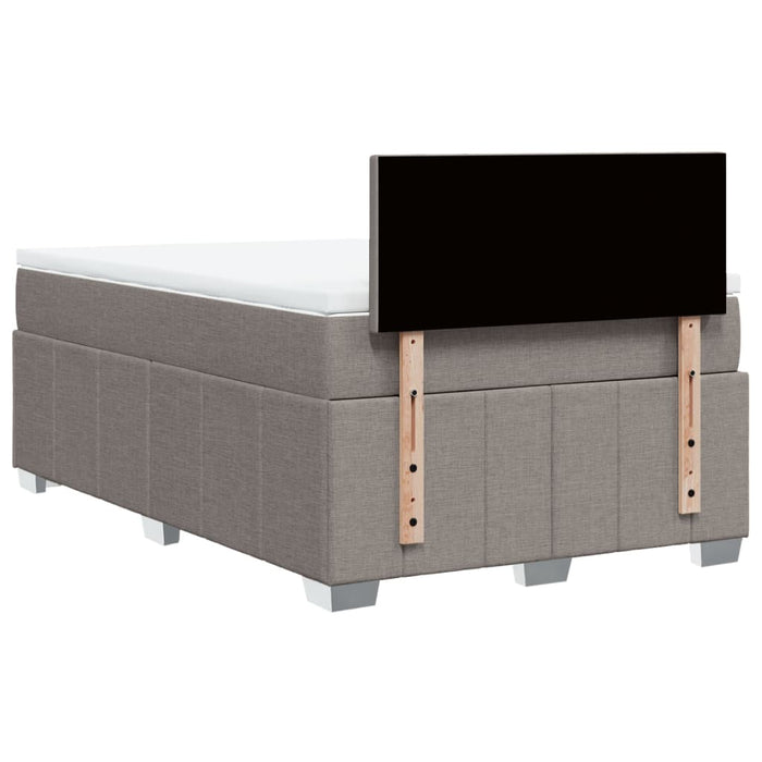 Pat box spring cu saltea, taupe, 120x190 cm material textil - WALTI WALTI