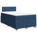 Pat box spring cu saltea, albastru, 120x190 cm, material textil - WALTI WALTI