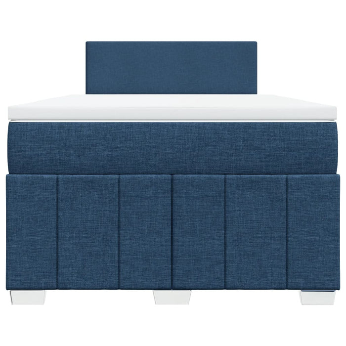 Pat box spring cu saltea, albastru, 120x190 cm, material textil - WALTI WALTI