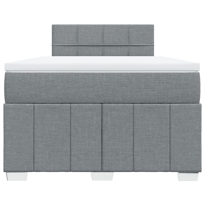 Pat box spring cu saltea, gri deschis, 120x190 cm, textil - WALTI WALTI