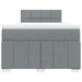 Pat box spring cu saltea, gri deschis, 120x190 cm, textil - WALTI WALTI
