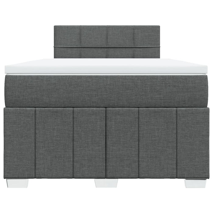 Pat box spring cu saltea, gri închis, 120x190 cm, textil - WALTI WALTI