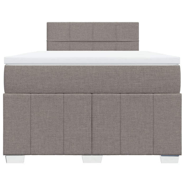 Pat box spring cu saltea, taupe, 120x190 cm material textil WALTI