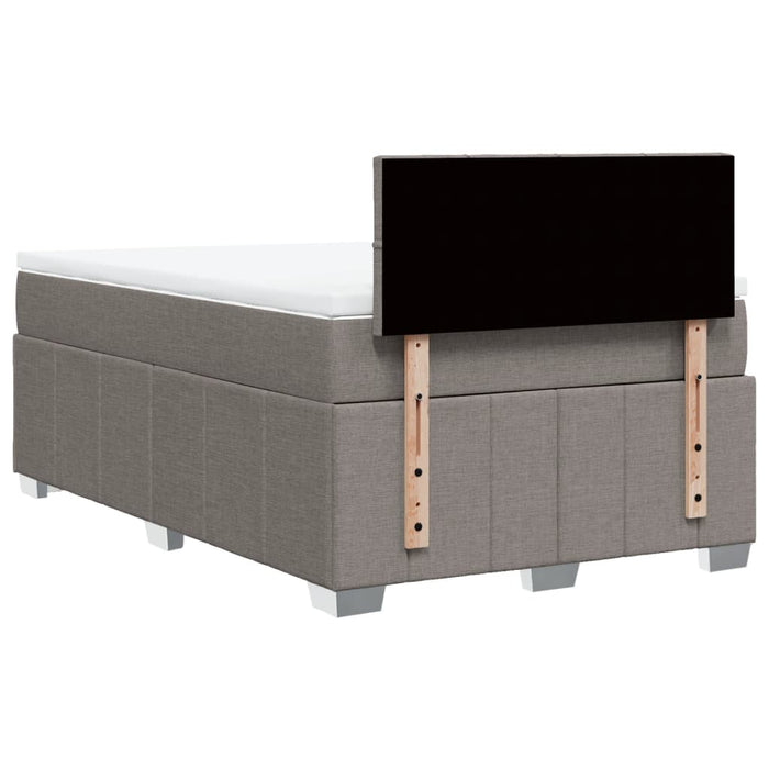 Pat box spring cu saltea, taupe, 120x190 cm material textil WALTI