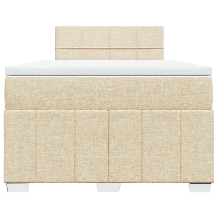 Pat continental cu saltea, crem, 120x190 cm, textil - WALTI WALTI