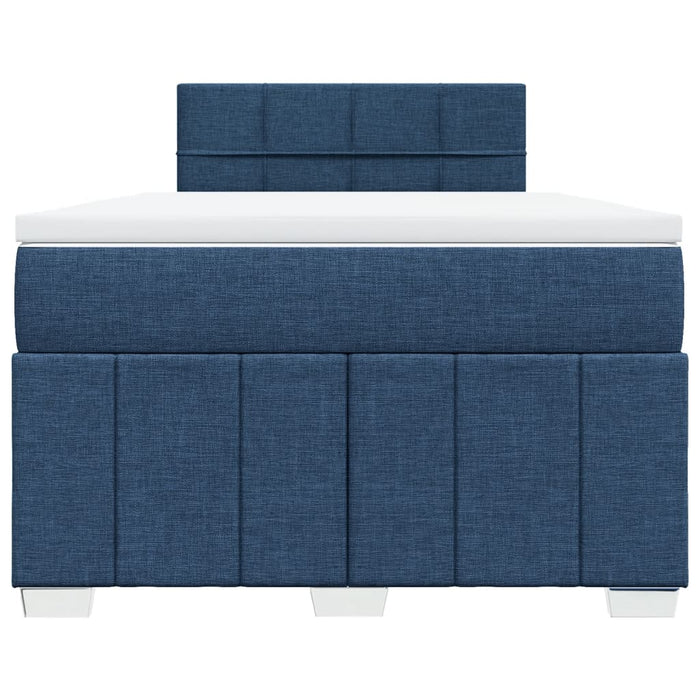 Pat box spring cu saltea, albastru, 120x190 cm, material textil - WALTI WALTI