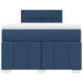 Pat box spring cu saltea, albastru, 120x190 cm, material textil - WALTI WALTI