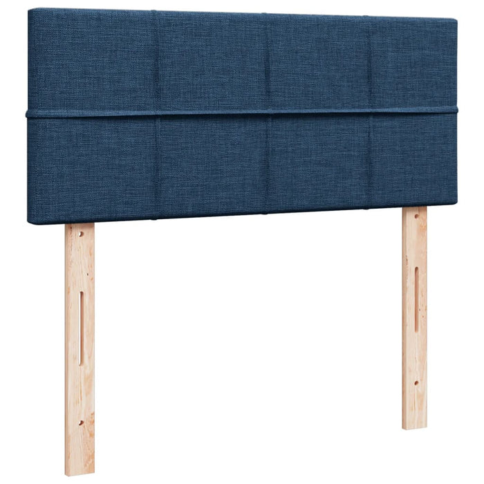 Pat box spring cu saltea, albastru, 120x190 cm, material textil - WALTI WALTI