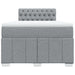 Pat box spring cu saltea, gri deschis, 120x190 cm, textil - WALTI WALTI