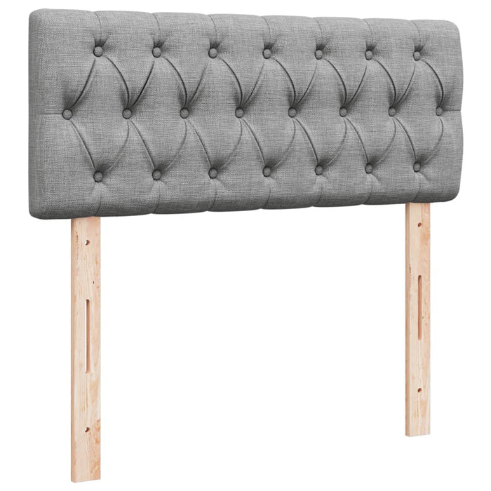 Pat box spring cu saltea, gri deschis, 120x190 cm, textil - WALTI WALTI