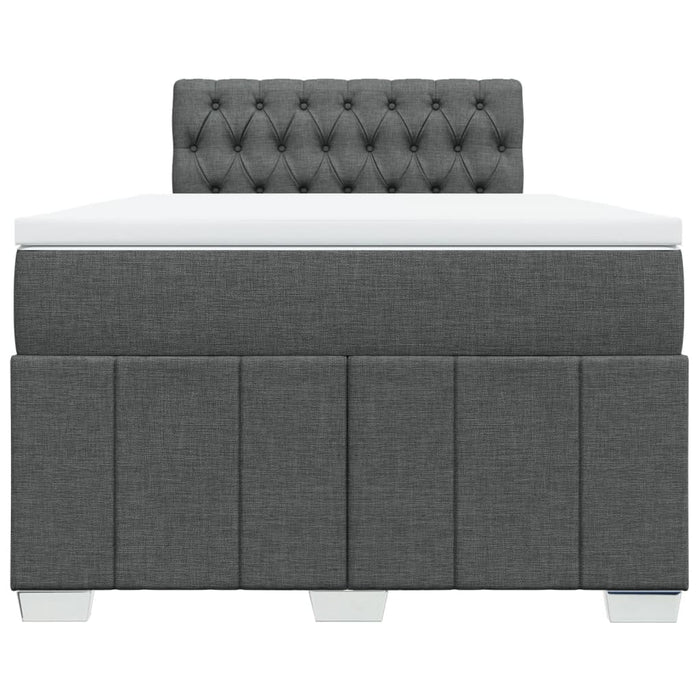 Pat box spring cu saltea, gri închis, 120x190 cm, textil - WALTI WALTI