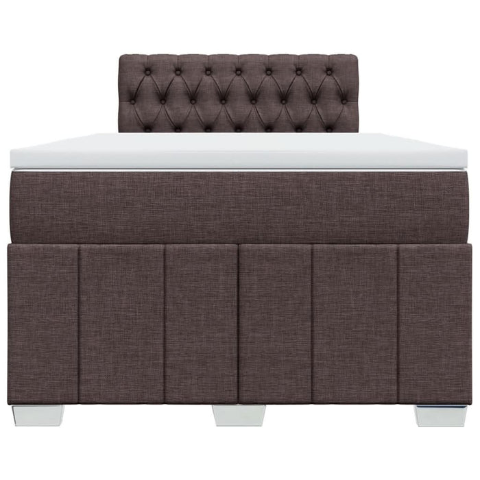 Pat box spring cu saltea, maro închis, 120x190 cm, textil - WALTI WALTI