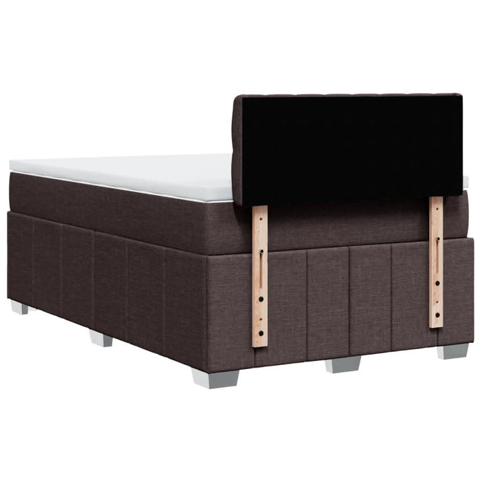 Pat box spring cu saltea, maro închis, 120x190 cm, textil - WALTI WALTI