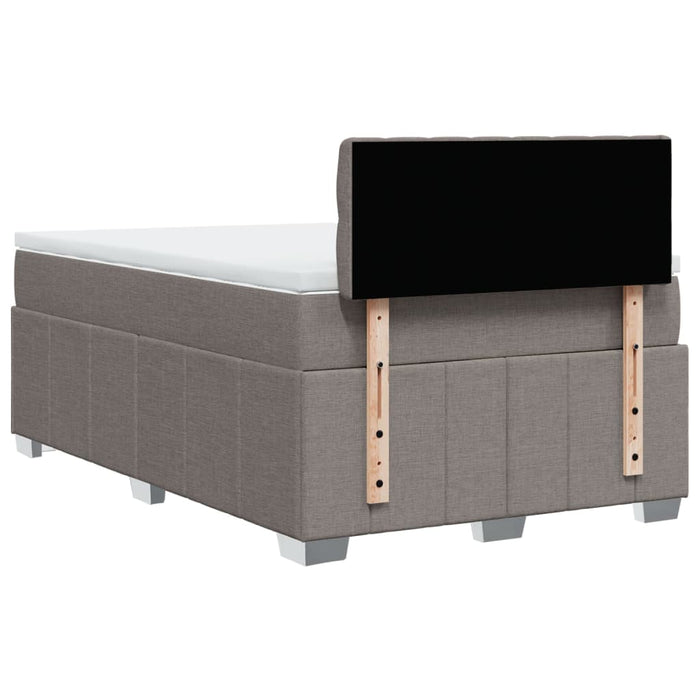 Pat box spring cu saltea, taupe, 120x190 cm material textil WALTI