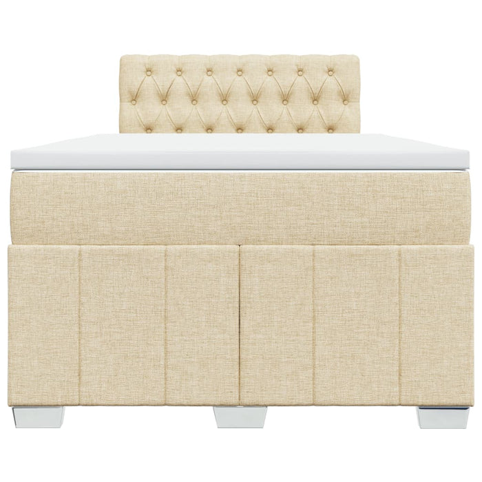 Pat continental cu saltea, crem, 120x190 cm, textil - WALTI WALTI
