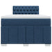 Pat box spring cu saltea, albastru, 120x190 cm, material textil - WALTI WALTI