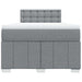 Pat box spring cu saltea, gri deschis, 120x190 cm, textil - WALTI WALTI
