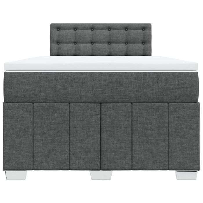 Pat box spring cu saltea, gri închis, 120x190 cm, textil - WALTI WALTI