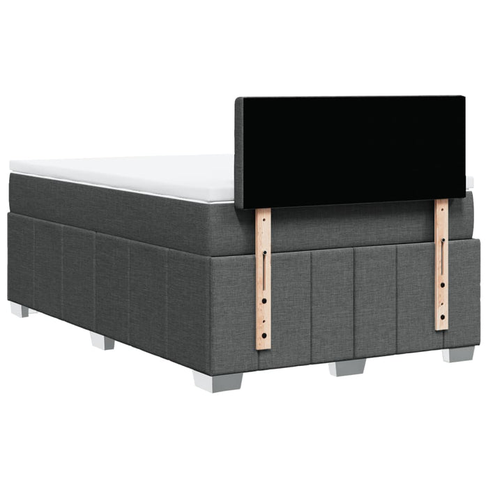 Pat box spring cu saltea, gri închis, 120x190 cm, textil - WALTI WALTI