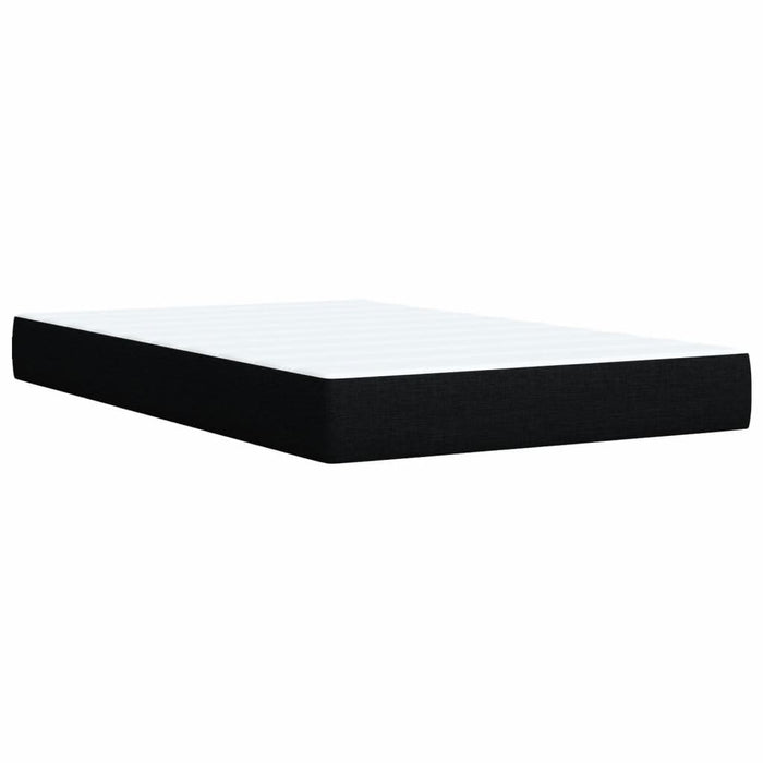Pat box spring cu saltea, negru, 120x190 cm, catifea WALTI